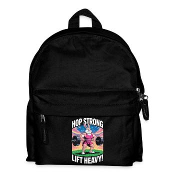 Spring stark. Hebe schwer - Kinder Rucksack - Schwarz - Vorne