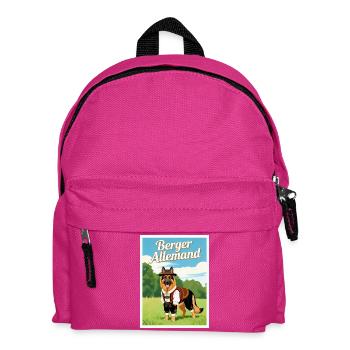 Berger Allemand en costume bavarois - Sac à dos Enfant - fuchsia - Devant