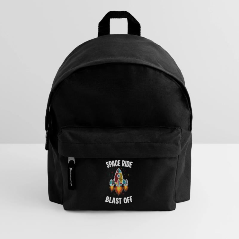 Space Rocket Retro Scribble Blast Off Kids' Backpack