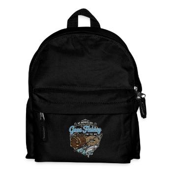 Camping Pêche Geht Angeln für einen Tag - Kinder Rucksack - Schwarz - Vorne