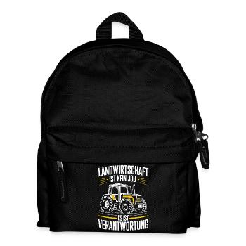 Farming is not a job, it's a responsibility - Kids' Backpack - black - Front