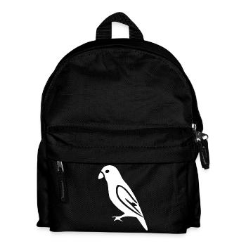 Vogel weiß Geschenk Naturliebhaber - Kinder Rucksack - Schwarz - Vorne