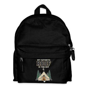 Camping Tente Humour Favorite Roof Is The Sky - Kids' Backpack - black - Front
