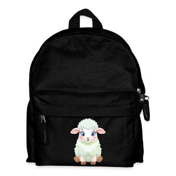 Moelleux d’agneau pastel - Sac à dos Enfant - noir - Devant