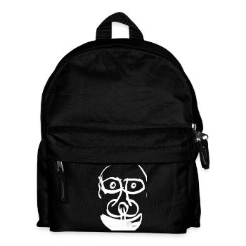 Visage d’art abstrait sur t-shirt - Sac à dos Enfant - noir - Devant