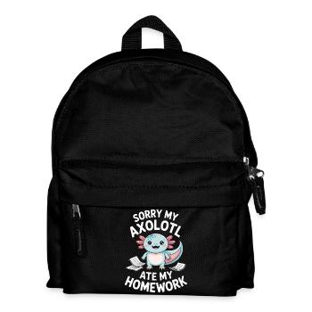 Axolotl Homework Heist - Kids' Backpack - black - Front
