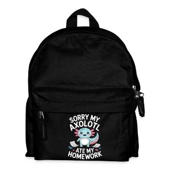 Axolotl Homework Excuse - Kids' Backpack - black - Front