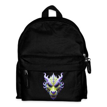 Aurora-Grüne Drachenmaske - Kinder Rucksack - Schwarz - Vorne