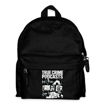 True Crime Podcast Ermittler - Kinder Rucksack - Schwarz - Vorne