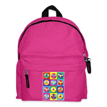 Collage Pop Art d’albums vinyles - Sac à dos Enfant - fuchsia - Devant