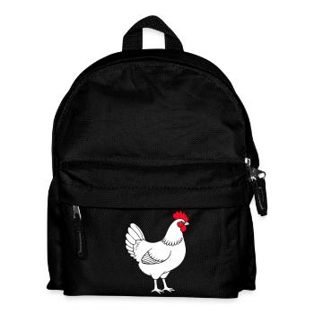 Huhn Vektor Grafik Hühner Shirt - Kinder Rucksack - Schwarz - Vorne