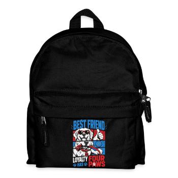 Best Friend Loyalty Four Paws - Kids' Backpack - black - Front