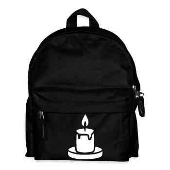 Kerze Meditation Geschenk - Kinder Rucksack - Schwarz - Vorne