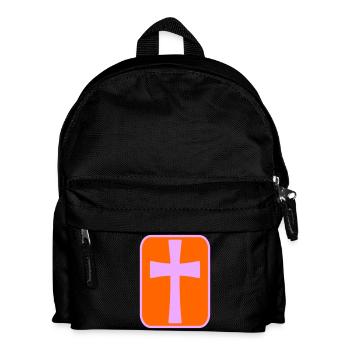 Kreuz - Kinder Rucksack - Schwarz - Vorne