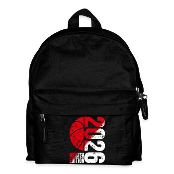 Basketball Meister Edition 2026 in rot und weiß - Kinder Rucksack - Schwarz - Vorne