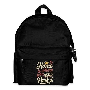 Camper – Zuhause ist, wo du parkst. - Kinder Rucksack - Schwarz - Vorne
