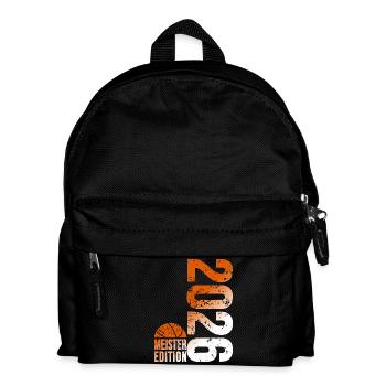 Basketball Champion Shirt 2026, Orange White - Kids' Backpack - black - Front
