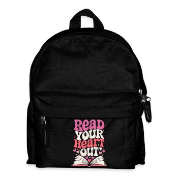 Read Your Heart Out Book Retro - Kids' Backpack - black - Front