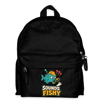 Sounds Fishy Detective Fish - Kids' Backpack - black - Front