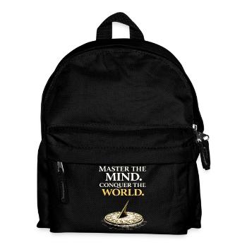 Stoicism Sundial T-Shirt Mindset Motivational Gift - Kids' Backpack - black - Front