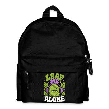 Leaf Me Alone Salad Humor - Kids' Backpack - black - Front