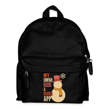 My Snowman Needs a Weather App - Kinder Rucksack - Schwarz - Vorne