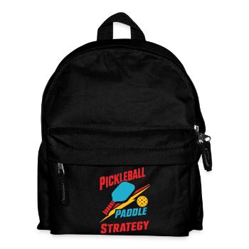 Pickleball Paddle Strategy - Kinder Rucksack - Schwarz - Vorne