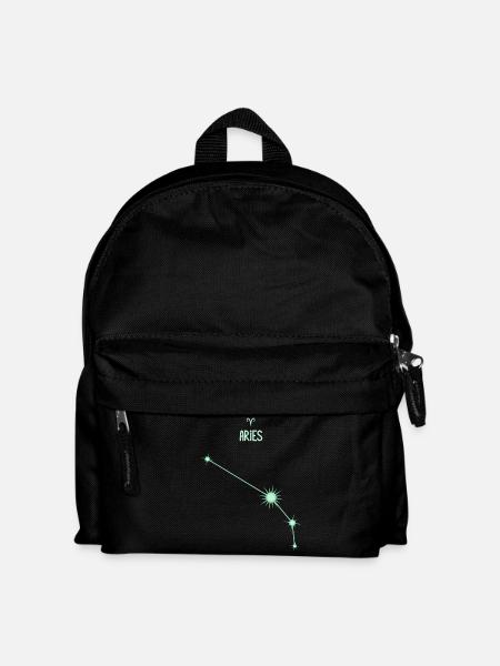 Widder, Sternstern, Sternbild Pastellgrün - Kinder Rucksack - Schwarz