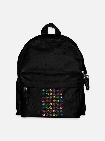 flowers 3col vers2 - Kinder Rucksack - Schwarz