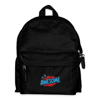 Awesome Retro Lettering Comic - Kids' Backpack - black - Front