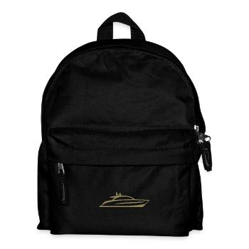 Boat Yacht Silhouette Minimalist - Kids' Backpack - black - Front