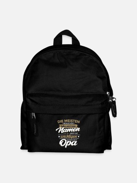 Opa Enkel Sprüche die wichtigsten nennen mich Opa - Kinder Rucksack - Schwarz