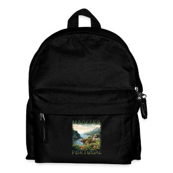 Madeira Portugal im Grunge-Stil - Kinder Rucksack - Schwarz - Vorne