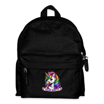 Mois de la fierté LGBTQ Licorne Tolérance arc-en-ciel - Sac à dos Enfant - noir - Devant