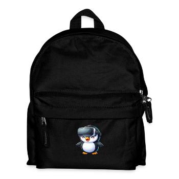 Pingouin VR Gamer Futur Science fiction - Sac à dos Enfant - noir - Devant