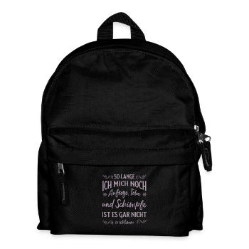 Solange ich tobe und schimpfe lebe ich noch - Kinder Rucksack - Schwarz - Vorne