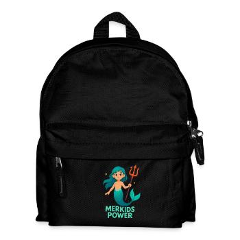Merkids Power Mädchen - Kinder Rucksack - Schwarz - Vorne