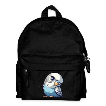 Cute Budgie Cartoon Birds Faithful Skeptical - Kids' Backpack - black - Front