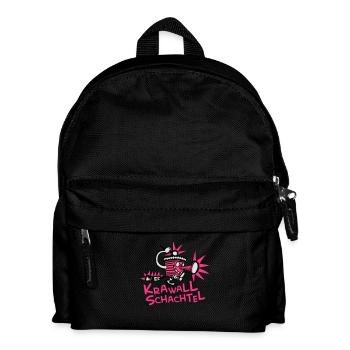 krawallschachtel in Bunt - Kinder Rucksack - Schwarz - Vorne