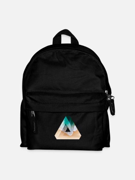 Penrose Triangle Design - Kids' Backpack - black