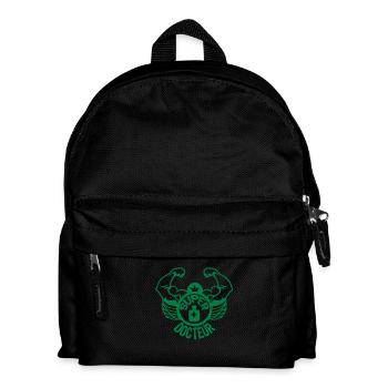 Super Arzt Arm Muskel Tampon2 logo30 - Kinder Rucksack - Schwarz - Vorne