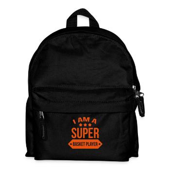 Super Basket Player / Basketball / Basket ball - Kinder Rucksack - Schwarz - Vorne