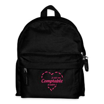 Comptable / Comptabilité / Argent / Finance / Euro - Kids' Backpack - black - Front