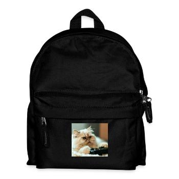 Perserkatze Negan beim Videospielen - Kinder Rucksack - Schwarz - Vorne