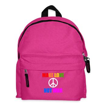 Make love not war - Kinder Rucksack - Fuchsia - Vorne