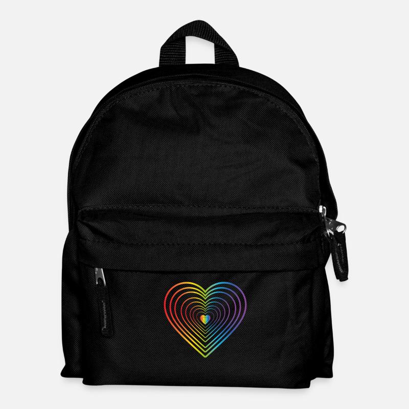 Coeur coloré - Sac à dos Enfant - noir