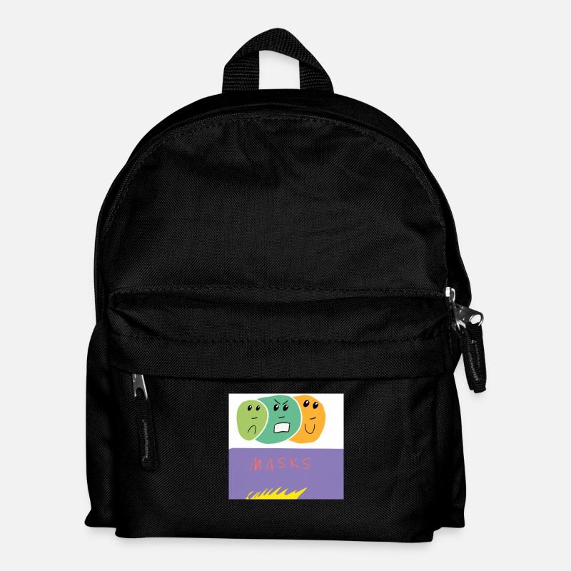 Autistic Art - Masks - Kids' Backpack - black