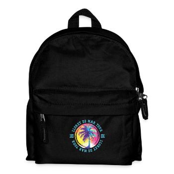 Lloret De Mar Tour Palmen Bunt - Kinder Rucksack - Schwarz - Vorne