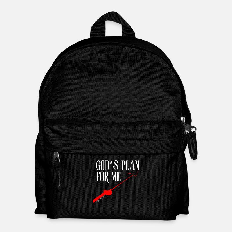 God’s Plan for Me – Jeremiah 29:11 - Kids' Backpack - black