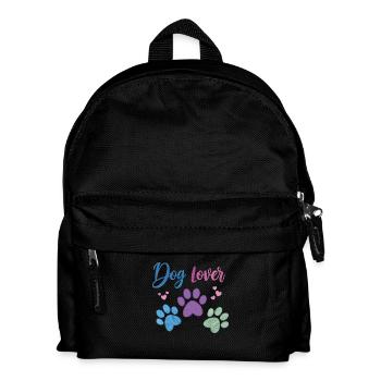 Amoureux des chiens - patte de chien - Sac à dos Enfant - noir - Devant
